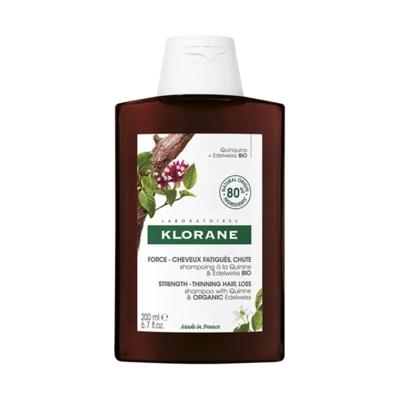 KLORANE Шампоан С Хинин И Органичен Еделвайс За Косопад, Изтъняваща Коса 400ml 1 бр, eBag