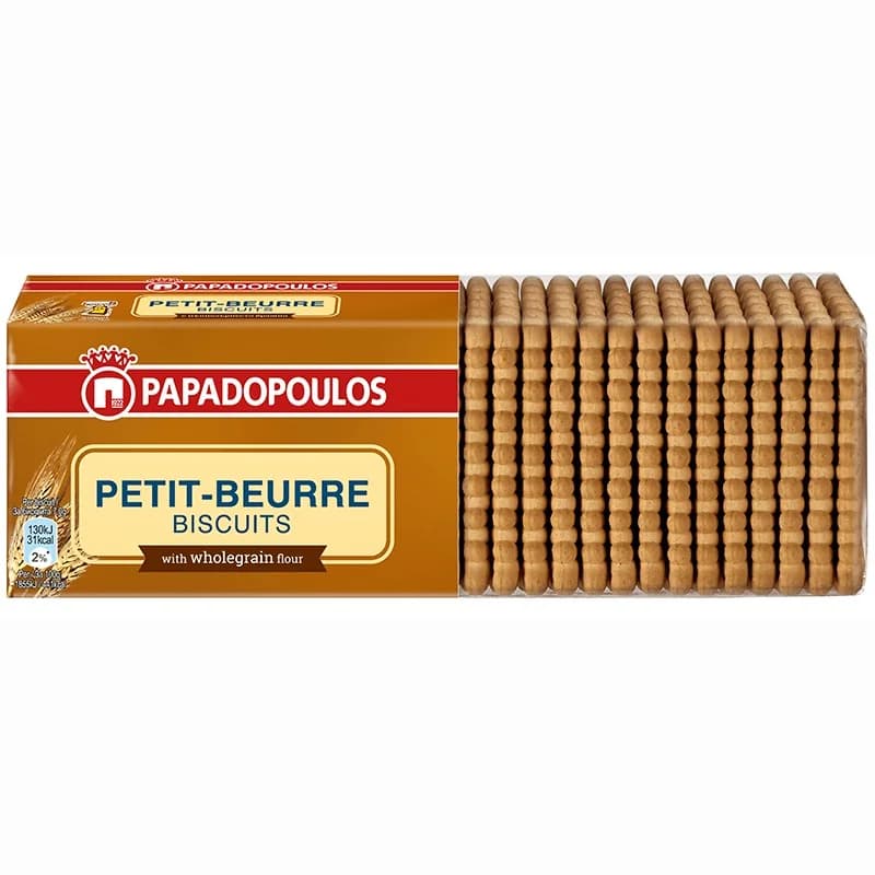 papadopolus Пападополус Бисквити Papadopoulos Petit Beurre Пълнозърнести 225 г, cheap.bg