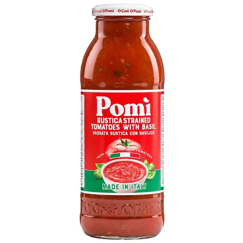 pomi Поми Доматено Пюре Рустика с Босилек 700 г, cheap.bg