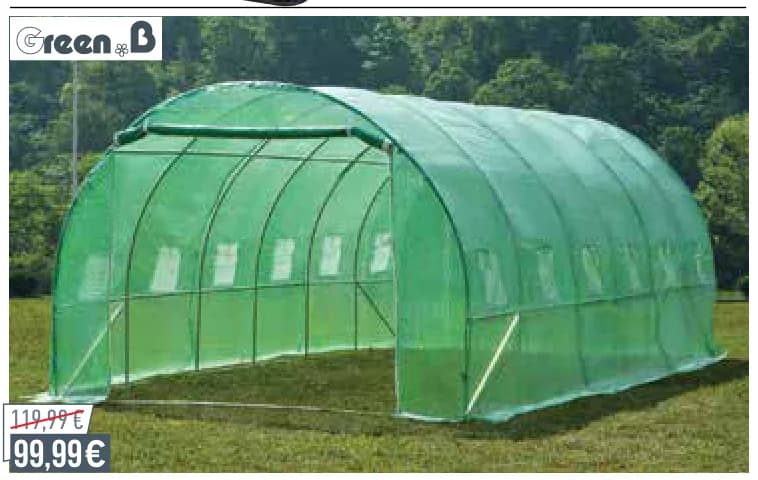 Green.B Оранжерия 8x4x2m, 16 прозореца, 2 врати