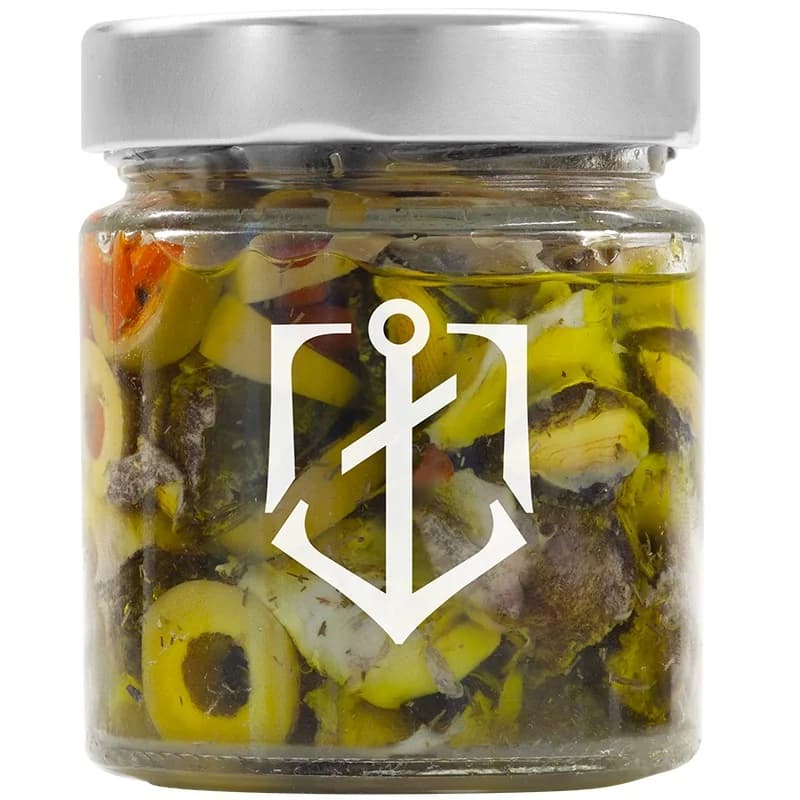 chernomorski ulov Черноморски Улов Мариновани Рапани с Маслини и Чушка 210 г, cheap.bg