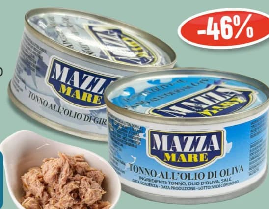 MAZZA Риба тон в маслиново / слънчогледово масло, Бурлекс