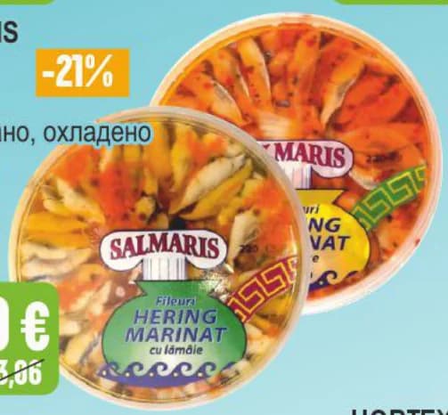 salmaris Salmaris Херинга филе маринованo охладено, различни видове, Бурлекс
