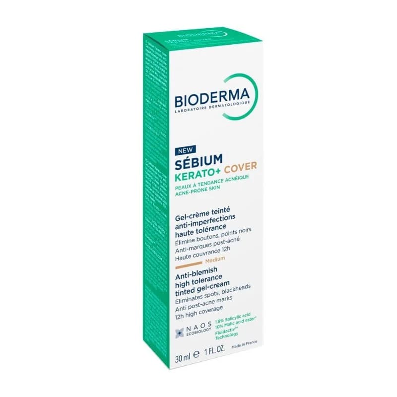 BIODERMA Sebium Kerato+ Cover Тониран Гел-крем Против Несъвършенства 30мл 1 бр, eBag