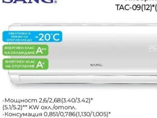 sang Sang Инверторен климатик TAC-09 CHSD/XA51-I, Практикер