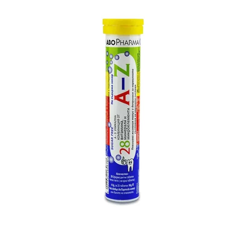 abopharma ABOPHARMA Витамини От А До Я Ефервесцентни Таблетки Х20 1 бр, cheap.bg