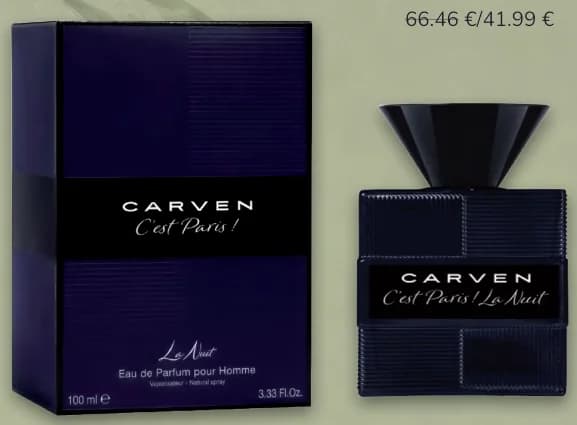carven Carven C'EST PARIS! LA NUIT Мъжка парфюмна вода, 100 мл, Lilly Drogerie