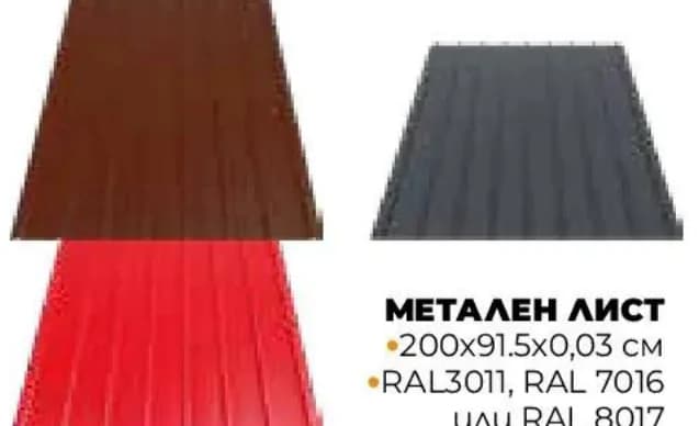 Метален лист, Практис