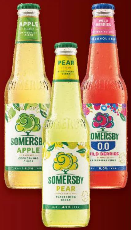somersby SOMERSBY Сайдер различни вкусове 0% - 4,5% vol, cheap.bg