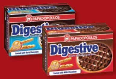 papadopoulos digestive Papadopoulos Digestive Пълнозърнести бисквити с натурален или с млечен шоколад, cheap.bg