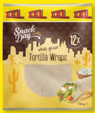 snack day SNACK DAY Пълнозърнести тортила питки XXL, cheap.bg