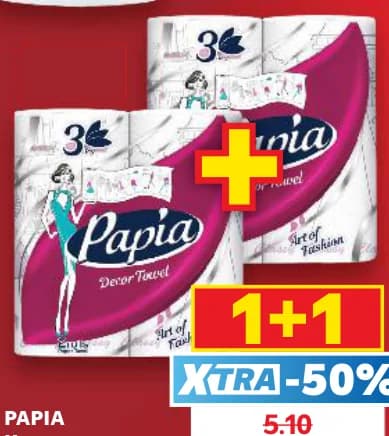 papia PAPIA Кухненска ролка трипластова, cheap.bg