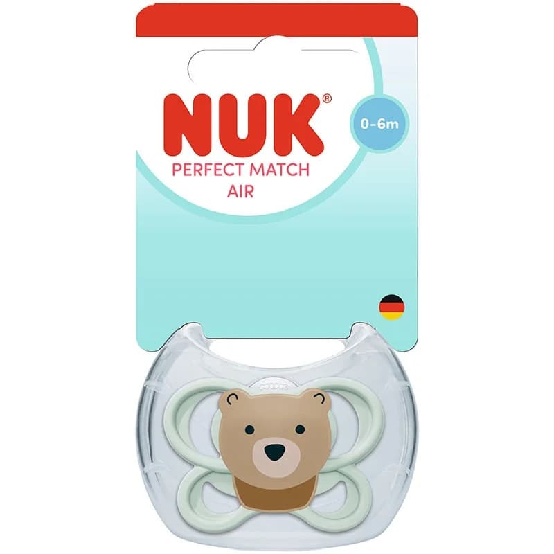 nuk Нук Биберон Залъкалка Perfect Match 0-6м Air Мече 1 бр., cheap.bg