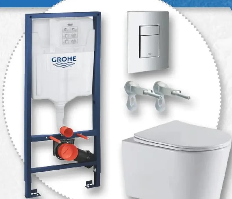 grohe GROHE Промо комплект WC за вграждане 3 в 1 - 38528001+3855800M+38732000+ICC 4936, Ангро Трейд