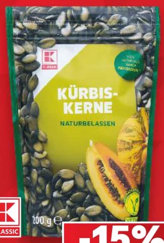 k classic K-Classic Тиквени семки сурови белени, Kaufland