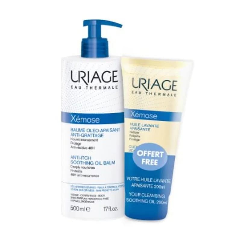 uriage URIAGE Промо Комплект Xemose C8+ Олио-балсам 500 Ml + Измивно Олио 200 Ml 1 бр, cheap.bg