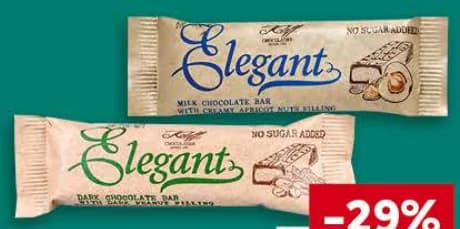 koleff elegant KOLEFF ELEGANT Шоколад без захар с фъстъчен пълнеж или кайсия, Billa