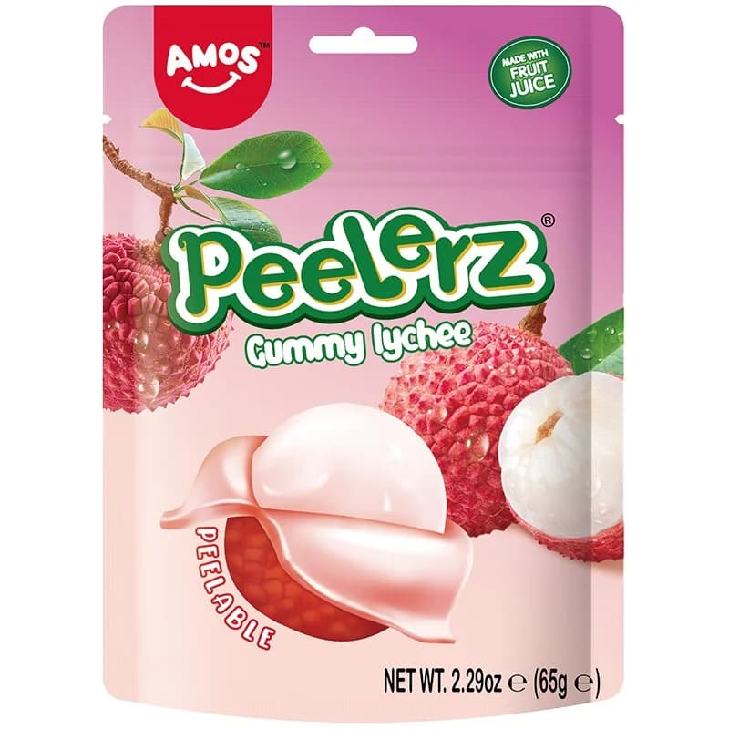 amos Амос Желирани Бонбони Peelerz Peelerz Личи 65 г, cheap.bg