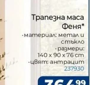 Трапезна маса Феня, Практикер