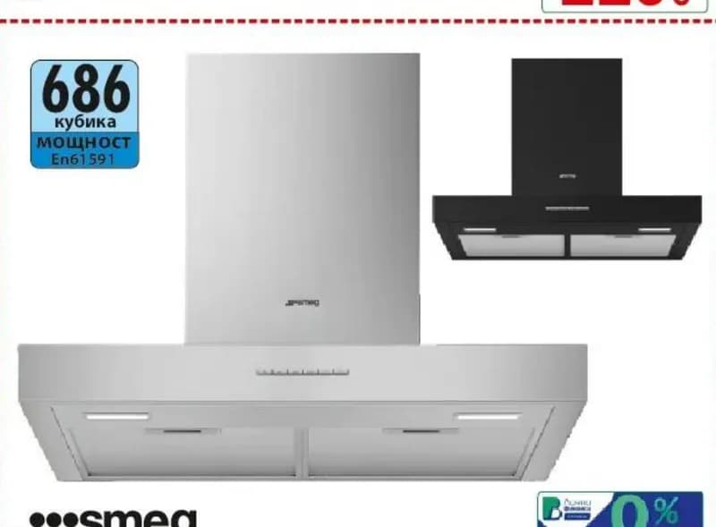 Smeg Аспиратор за стенен монтаж KBT600XE/MB, Интерсервиз Узунови