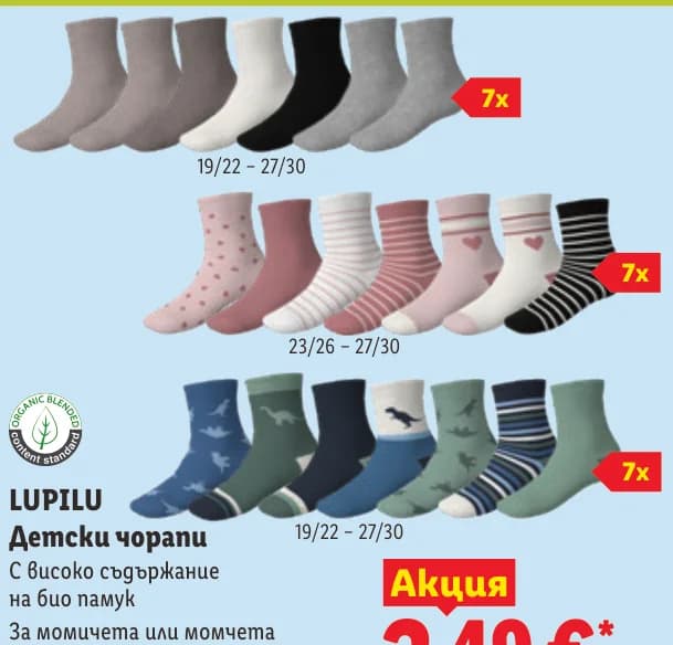 lupilu LUPILU Детски чорапи, Lidl