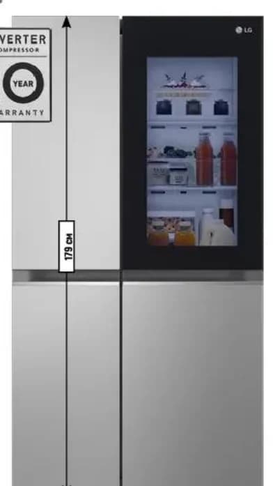 LG Хладилник Side-by-Side GSVV80PYLL, Зора
