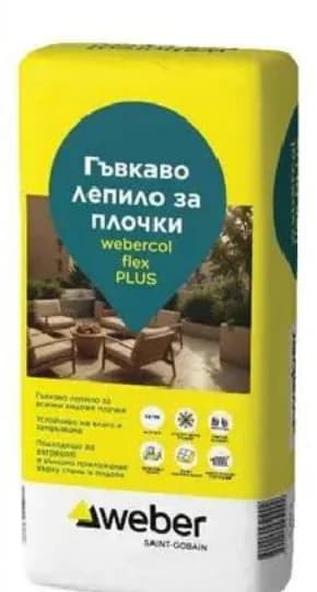 weber weber Лепило за плочки Webercol Flex Plus, клас C2 TE, Практикер