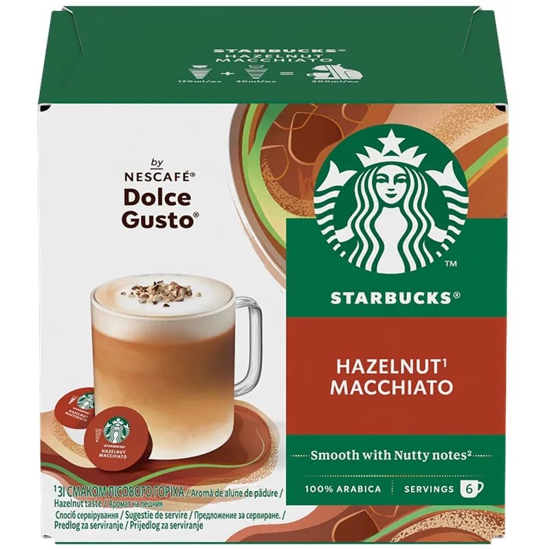 starbaks Старбъкс Кафе Starbucks Лешниково Макиато Dolce Gusto 6 бр., cheap.bg