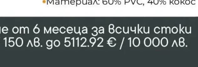 Изтривалка кокос с гумен КАНТ RMCPA 00371, Практис