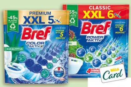 BREF Тоалетно блокче Power Aktiv 6 x 50 г или Color Aktiv 5 x 50 г