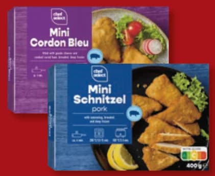 chef select CHEF SELECT Мини шницели или мини Кордон блю, Lidl
