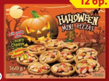 halloween HALLOWEEN Мини пици С чедър, пушени наденички и домати, cheap.bg