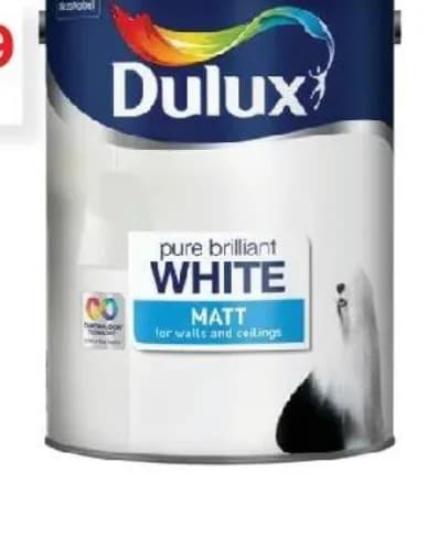dulux Dulux Интериорна боя Pure Brilliant White бял мат, Masterhaus