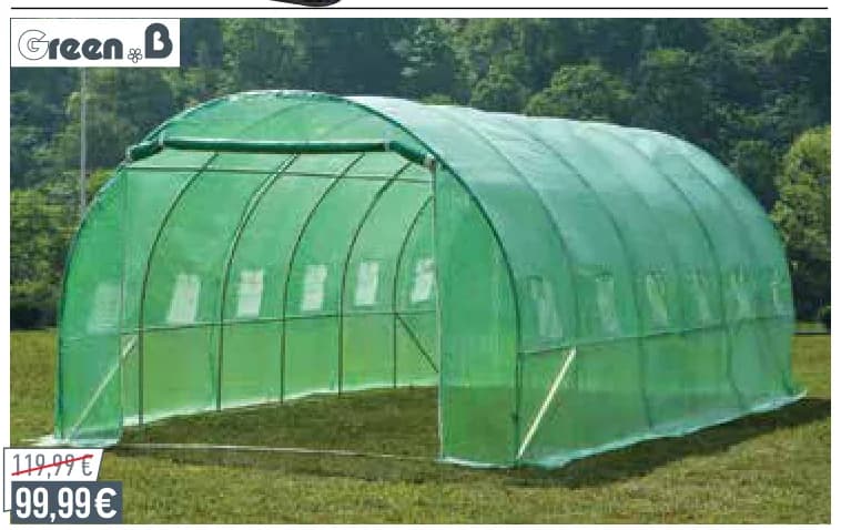 Green.B Оранжерия 4x2,5x2m, 6 прозореца, 1 врата