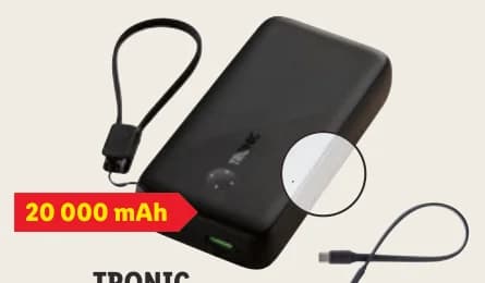 tronic TRONIC Външна батерия с LED индикация за състоянието 1x USB-C, 1x USB A, Lidl