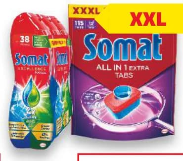 somat SOMAT Таблетки XXXL 80/115 бр. Гел 114 измивания, cheap.bg