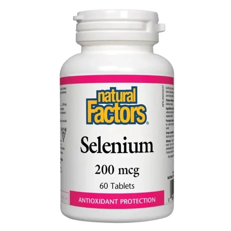 natural factors NATURAL FACTORS Селен Таблетки Антиоксидант 200мкг Х 60 1 бр, cheap.bg