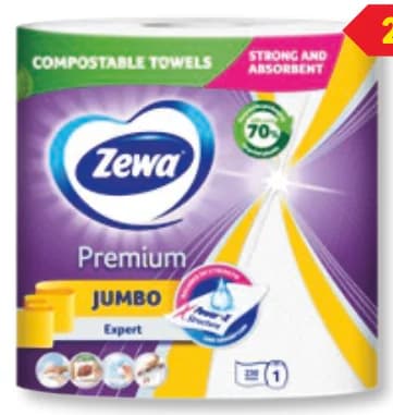 zewa ZEWA Кухненска хартия Премиум Джъмбо 3-пластова, cheap.bg