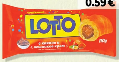 Lotto Кроасан С какао и лешников крем / С какао и ванилов крем