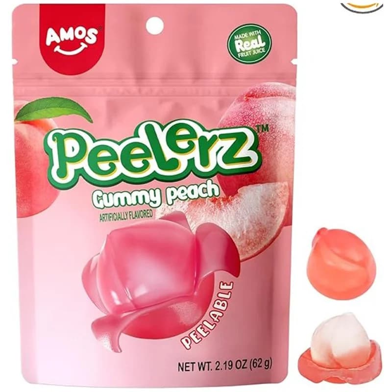 amos Амос Желирани Бонбони Peelerz Gummy Праскова 65 г, cheap.bg