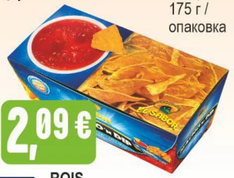 EL SABOR Царевичен чипс Nacho