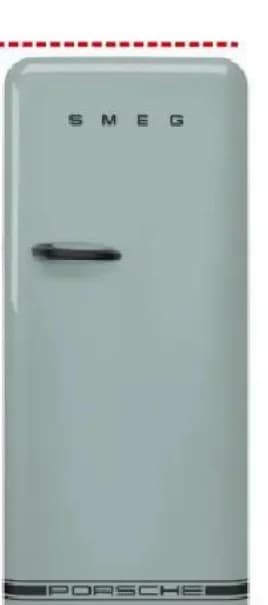 Smeg / Porsche Хладилник FAB28RDPSG6 Porsche Shade, нето обем 270 литра