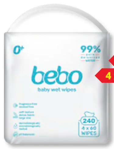 bebo BEBO Бебешки влажни кърпички, Lidl