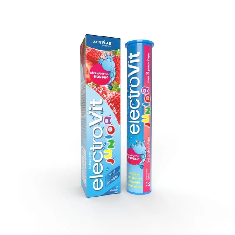 activlab pharma ACTIVLAB PHARMA Електровит Джуниър Ягода Ефервесцентни Таблетки Х 20 1 бр, cheap.bg