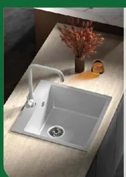 Inter Ceramic Гранитна мивка 5050 White, Строителен хипермаркет Рила