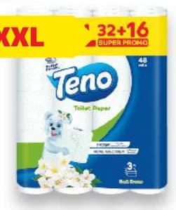 teno TENO Тоалетна хартия Fresh Breeze трипластова промопакет, cheap.bg