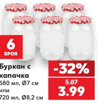 Буркан с капачка, Kaufland