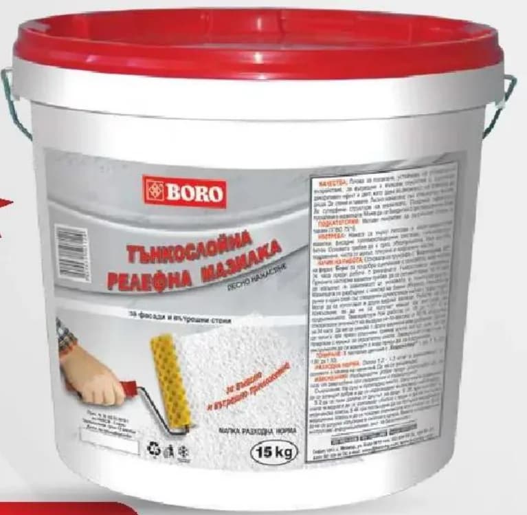 boro BORO РЕЛЕФНА ТЪНКОСЛОЙНА МАЗИЛКА – 15 КГ, Boro Teracol
