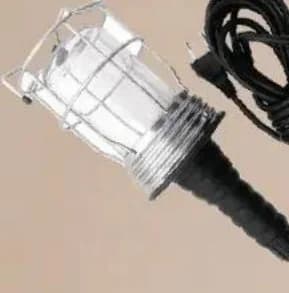 lightex LIGHTEX Преносима лампа 60W E27, PVC и метална решетка, 5м кабел, Masterhaus
