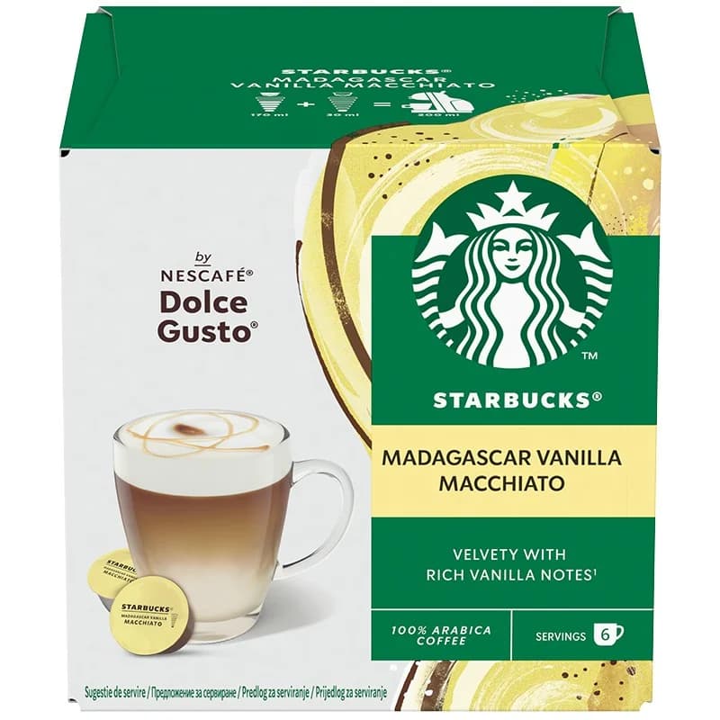 starbaks Старбъкс Кафе Starbucks Макиато Мадагаскарска Ванилия Dolce Gusto 12 бр., cheap.bg